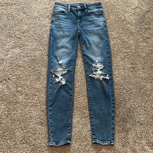 USED American Eagle jeans, size 00 short next level stretch